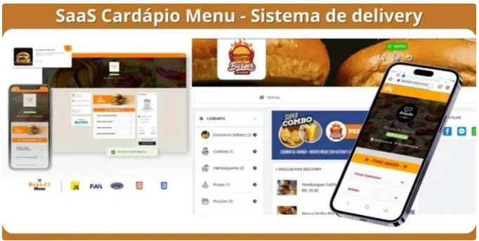 Cardápio Menu - Sistema de delivery (SaaS)
